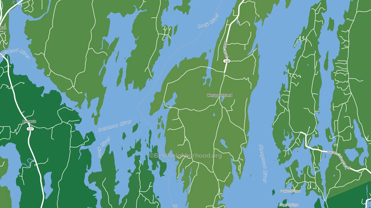 Westport, ME block-group voter-turnout map