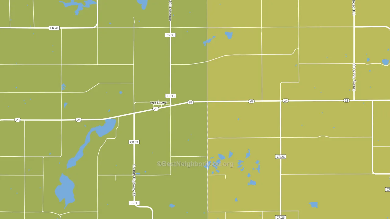 Westport, MN block-group voter-turnout map