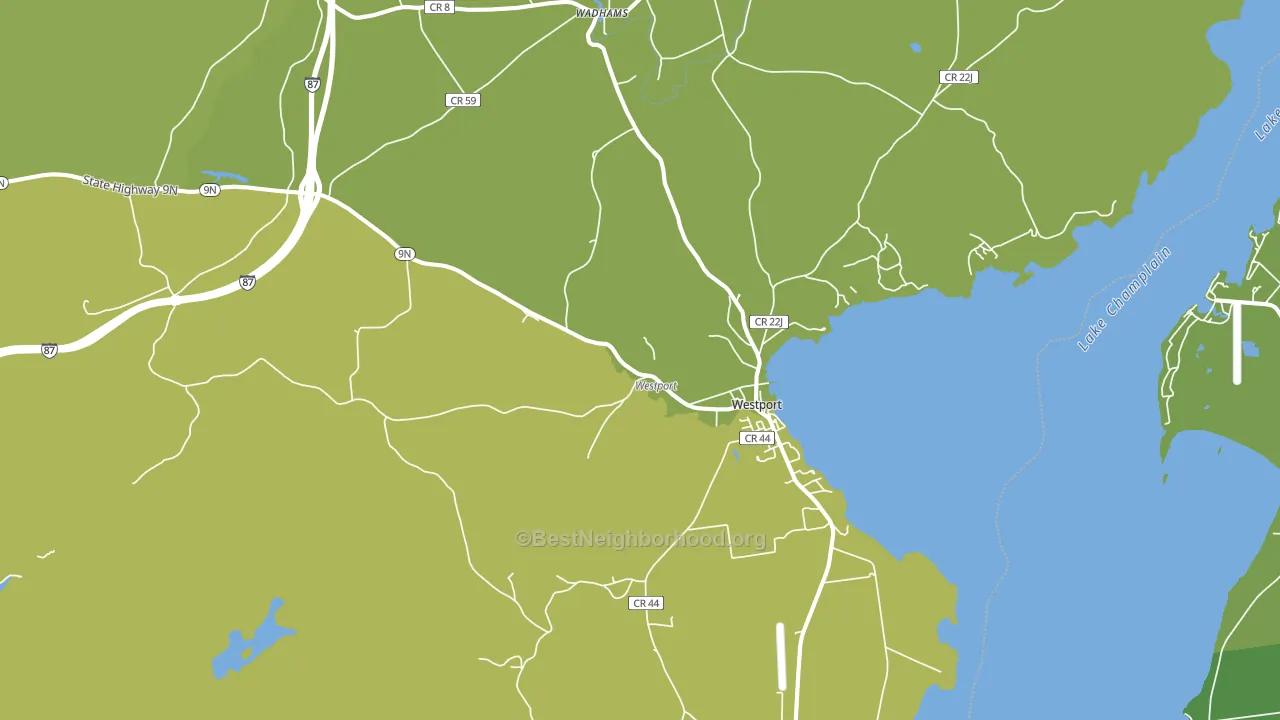 Westport, NY block-group voter-turnout map