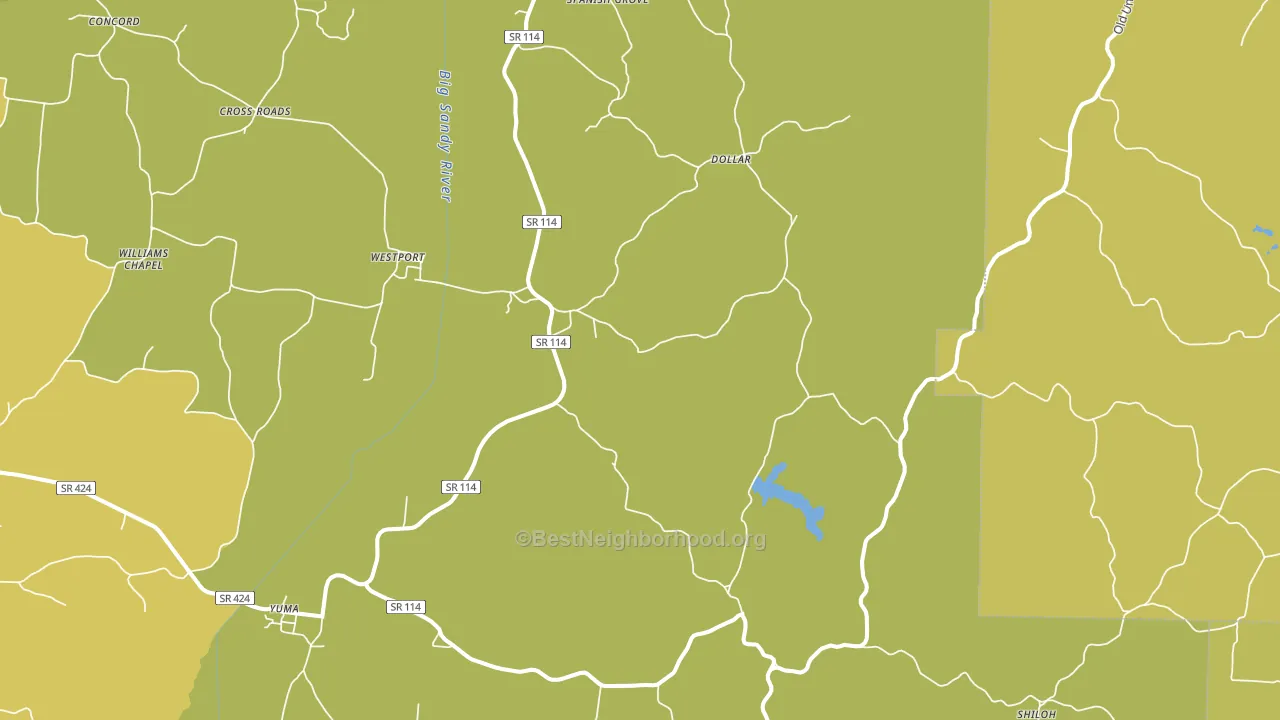 Westport, TN block-group voter-turnout map