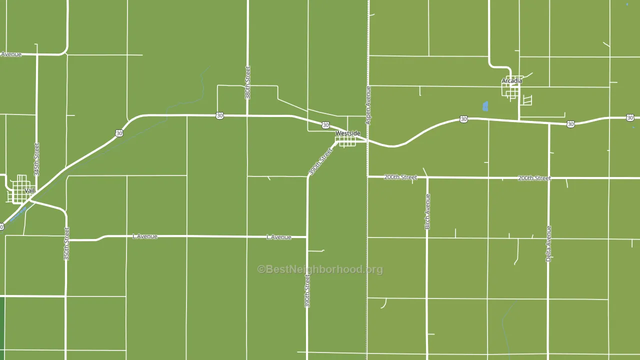 Westside, IA block-group voter-turnout map