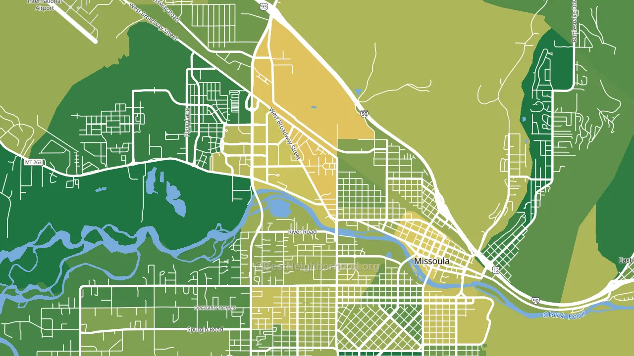 Westside, Missoula, MT block-group voter-turnout map