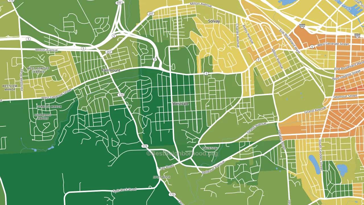 Westvale, NY block-group voter-turnout map