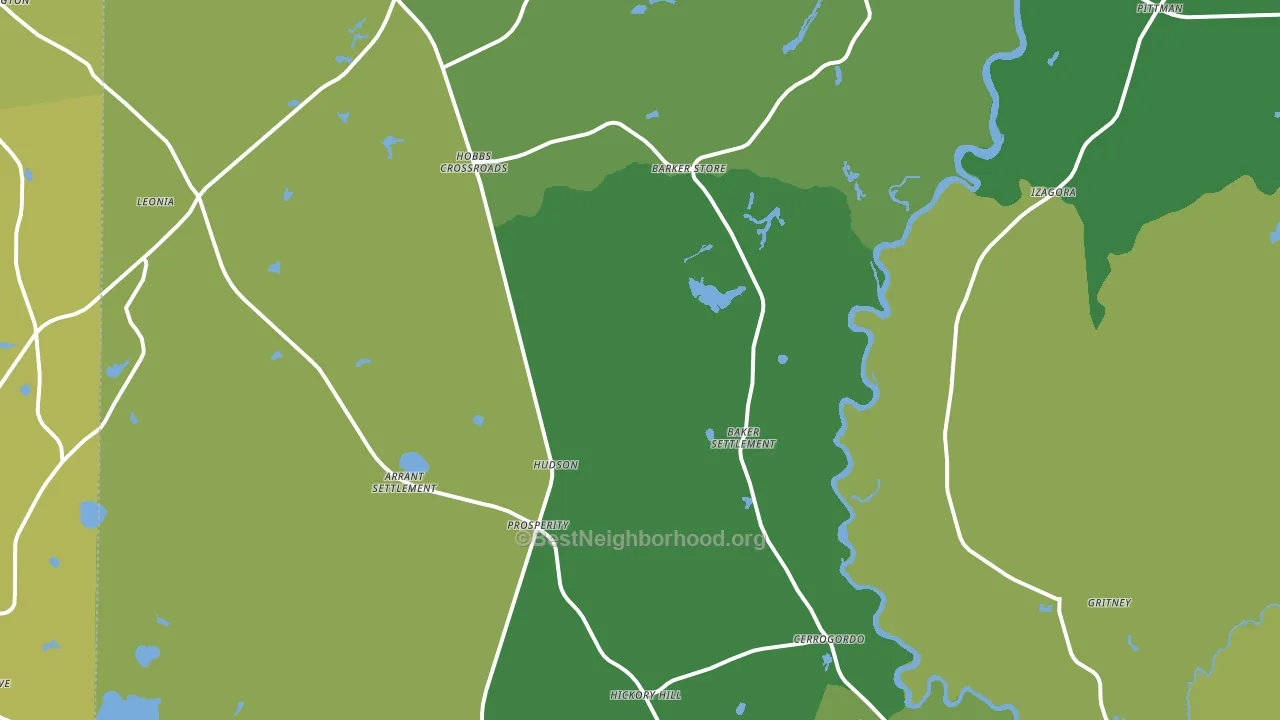 Westville, FL block-group voter-turnout map