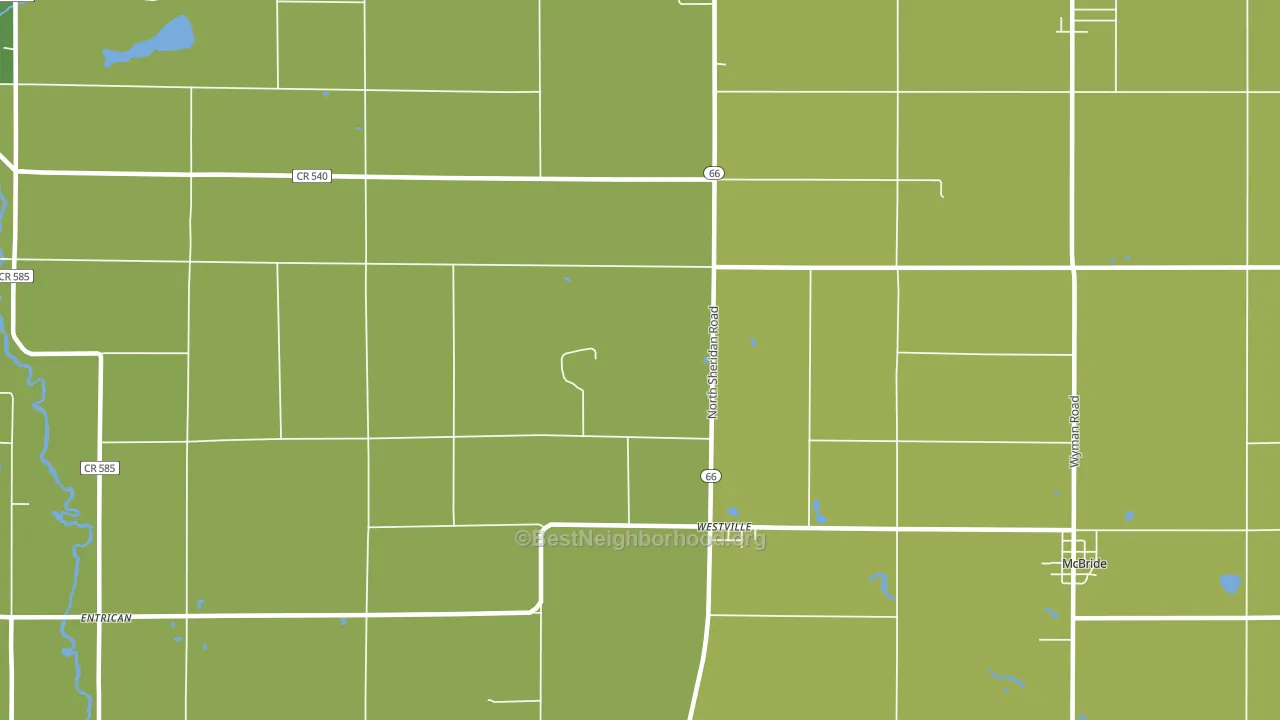 Westville, MI block-group voter-turnout map