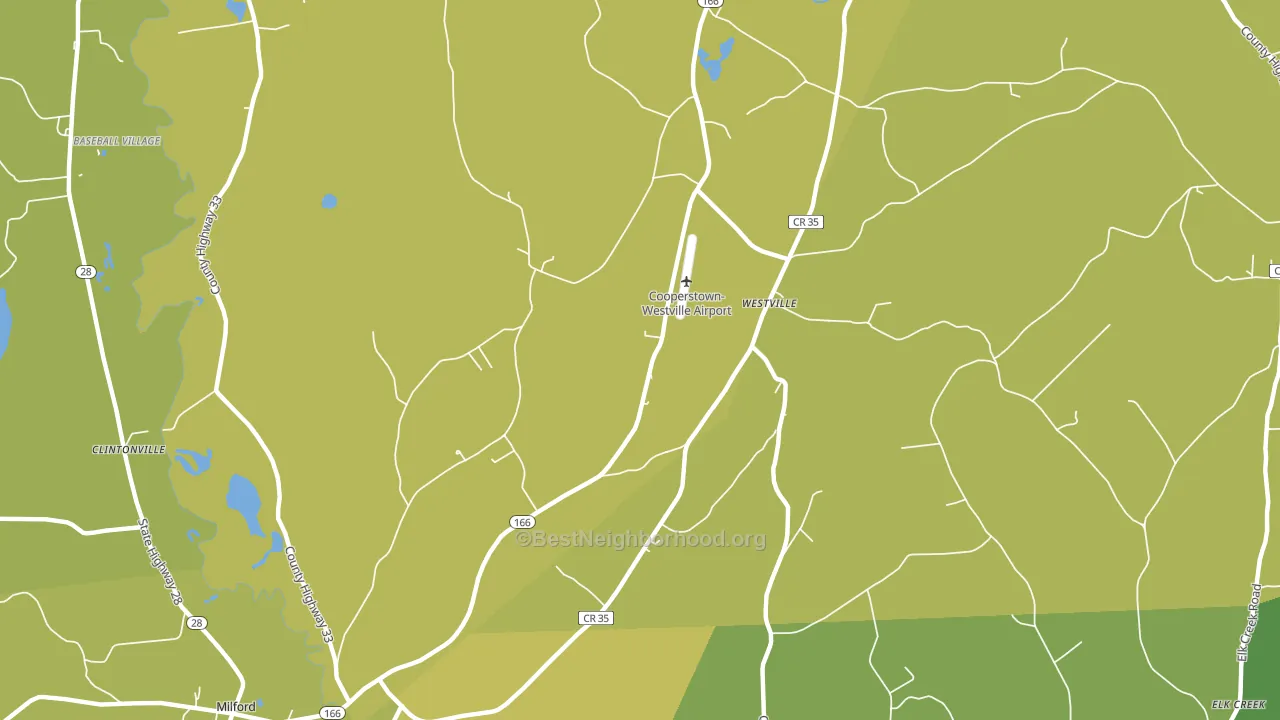 Westville, NY block-group voter-turnout map