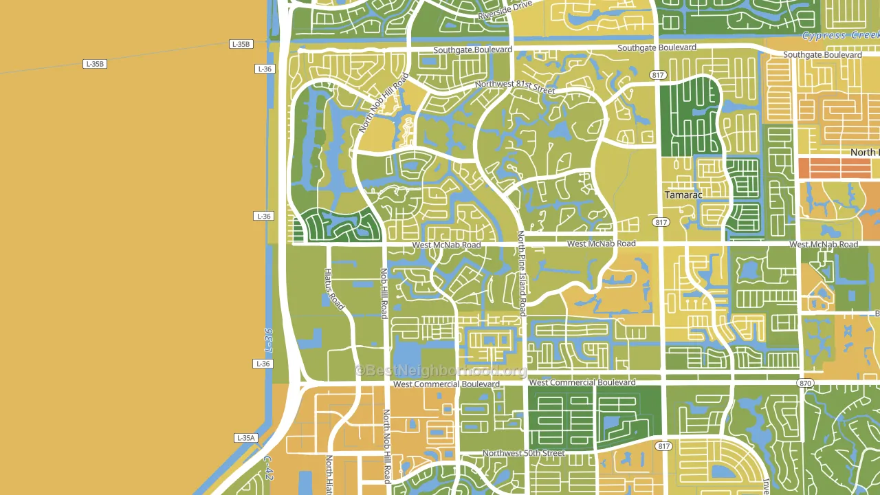 Westwood Community-North, Tamarac, FL block-group voter-turnout map