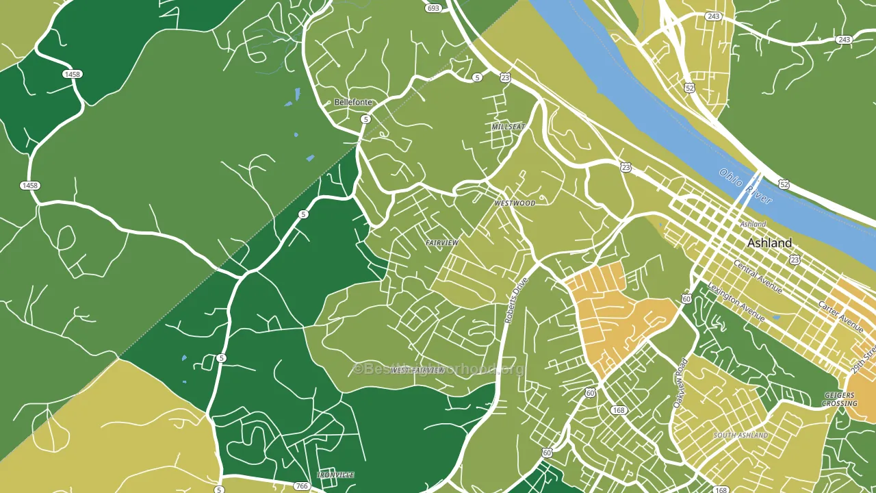 Westwood, KY block-group voter-turnout map