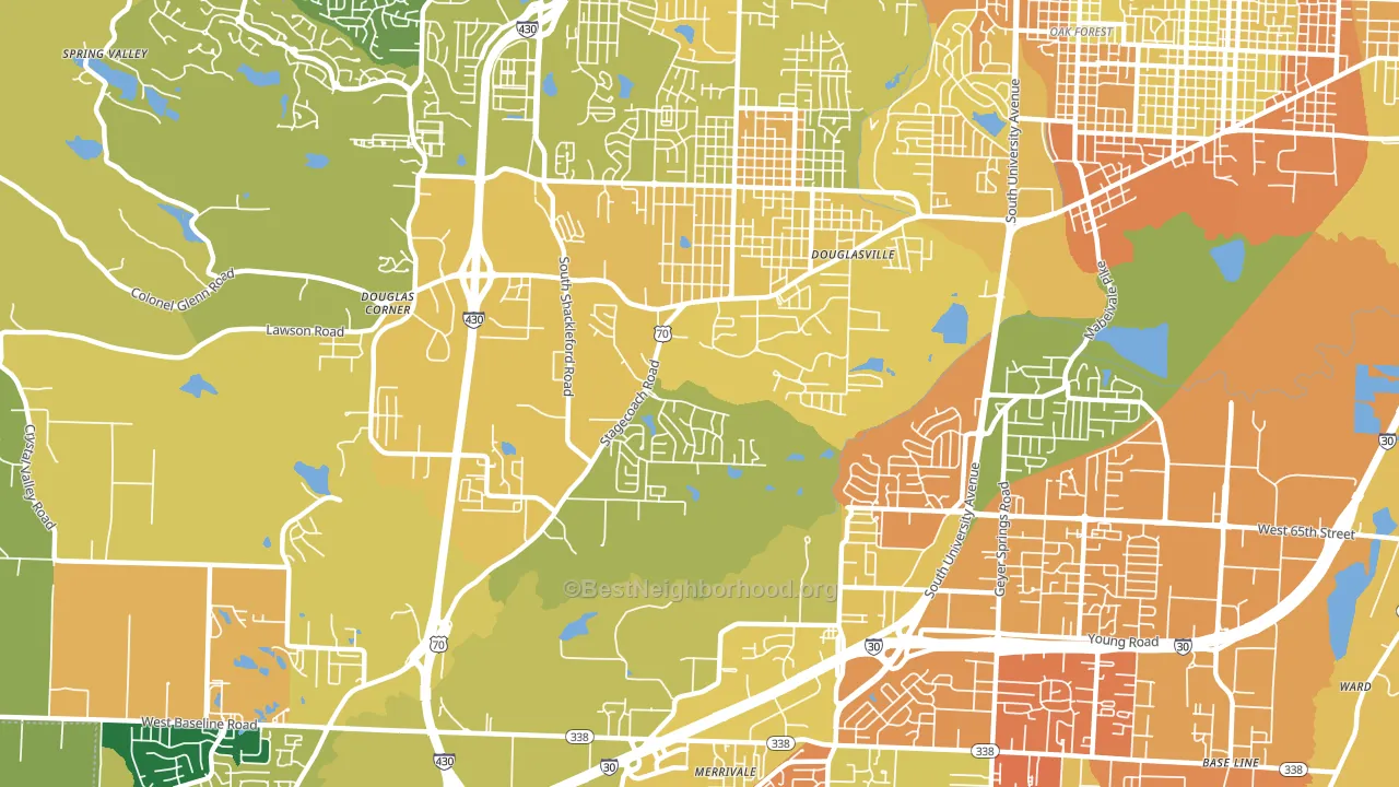 Westwood, Little Rock, AR block-group voter-turnout map