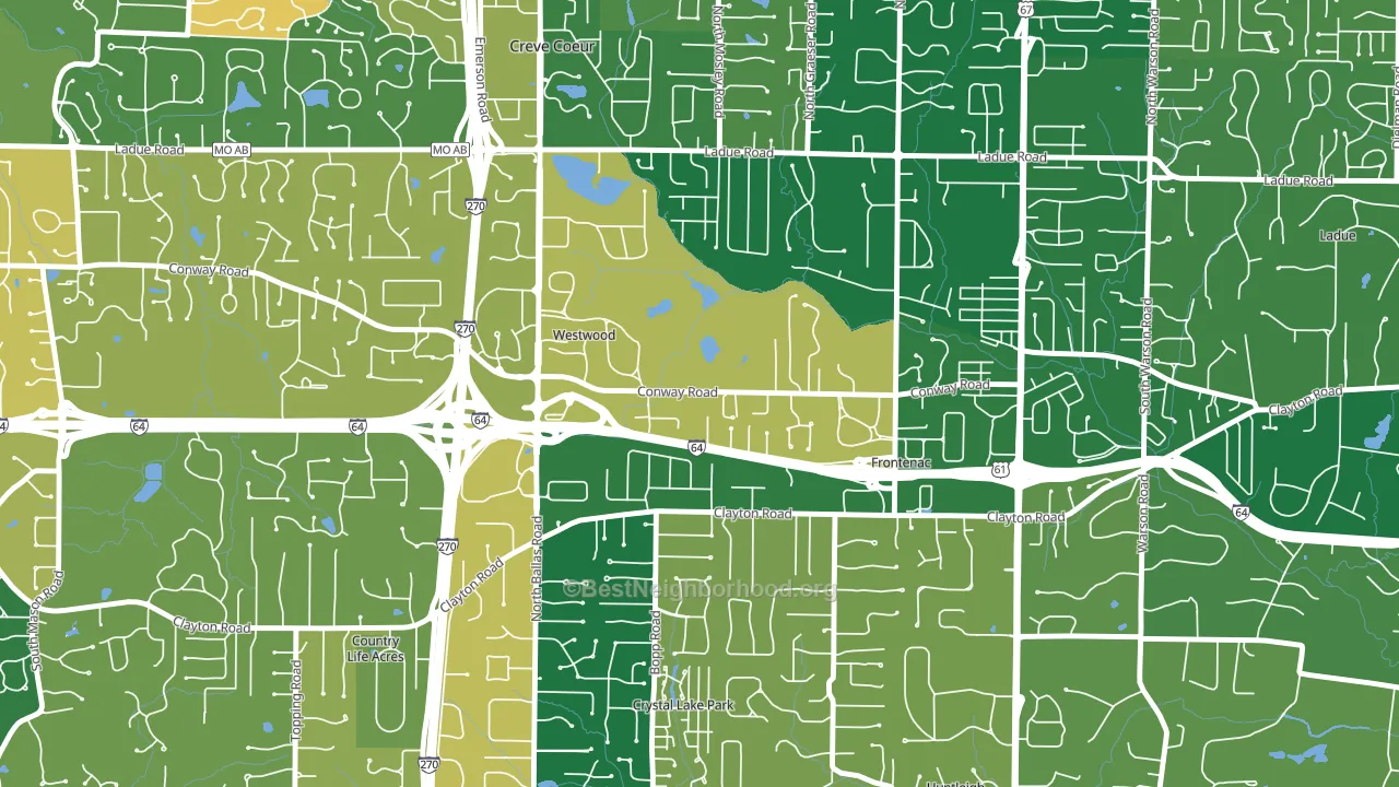 Westwood, MO block-group voter-turnout map