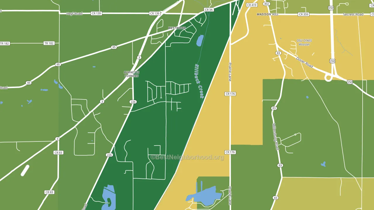 Westwood, OH block-group voter-turnout map