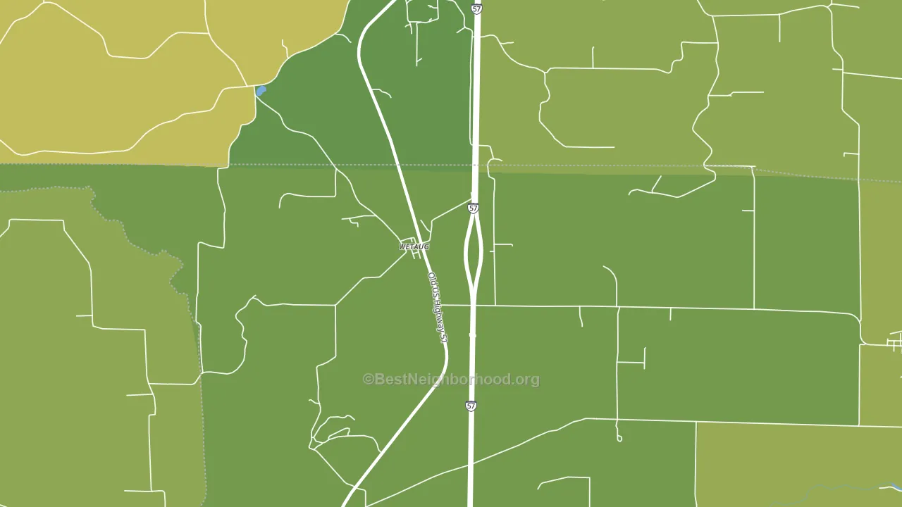 Wetaug, IL block-group voter-turnout map