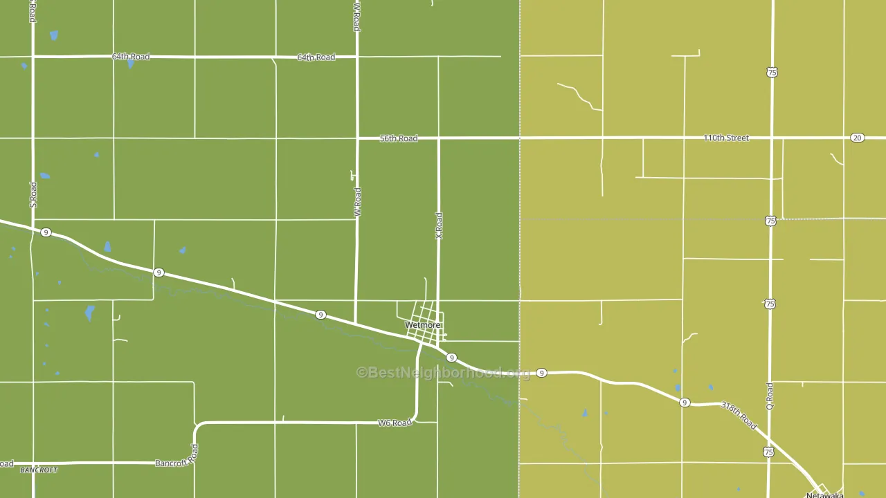 Wetmore, KS block-group voter-turnout map