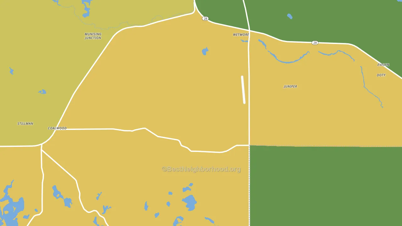 Wetmore, MI block-group voter-turnout map