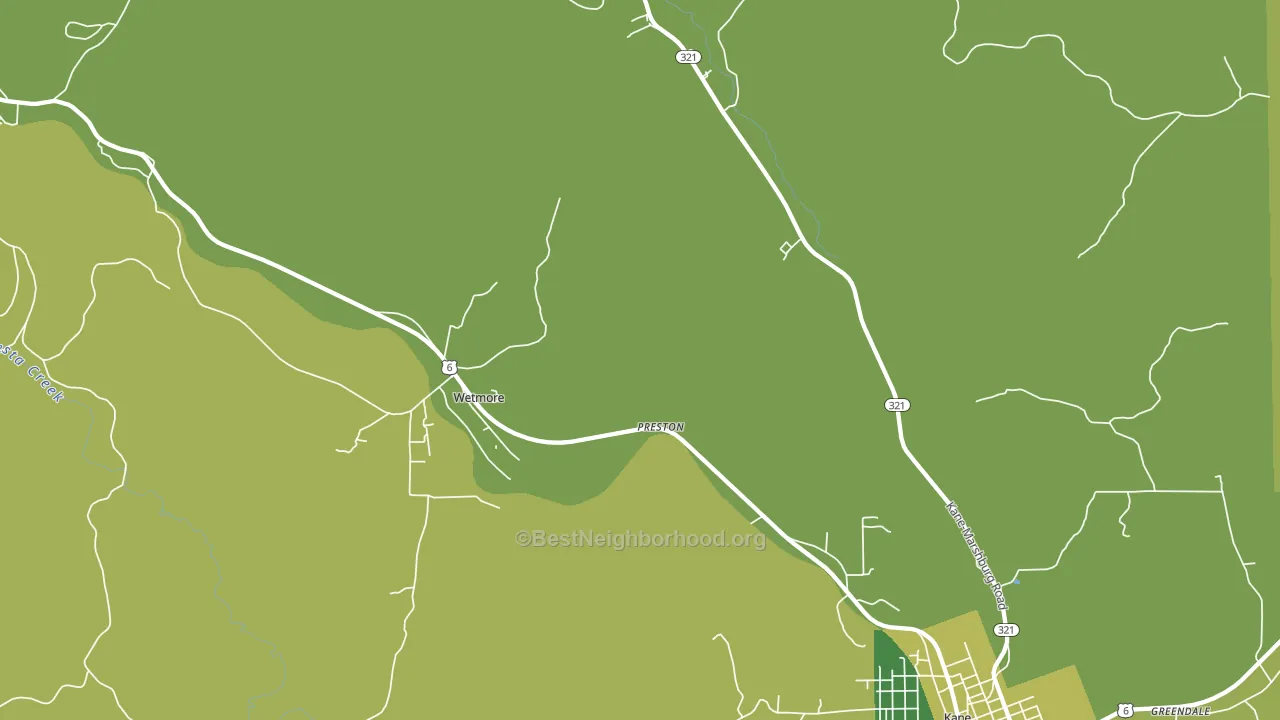 Wetmore, PA block-group voter-turnout map