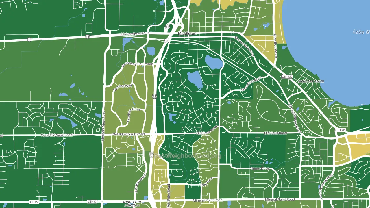 Wexford, Madison, WI block-group voter-turnout map