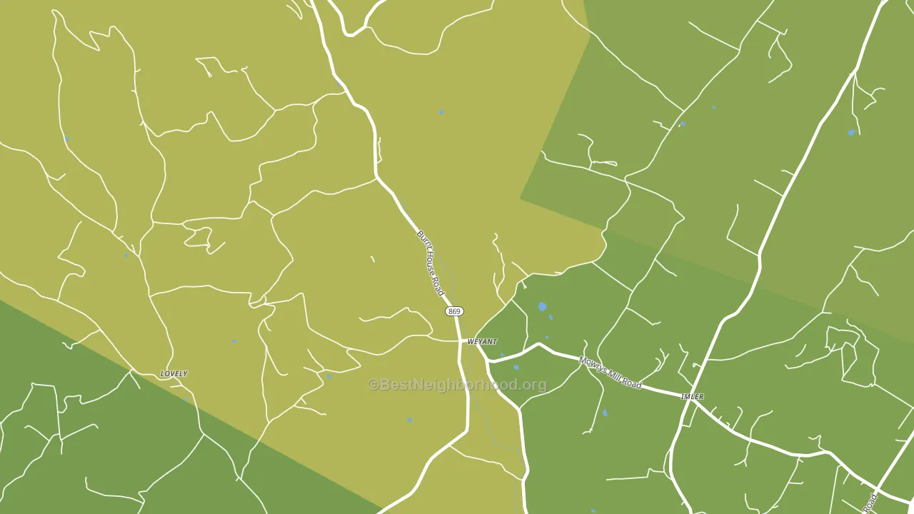 Weyant, PA block-group voter-turnout map