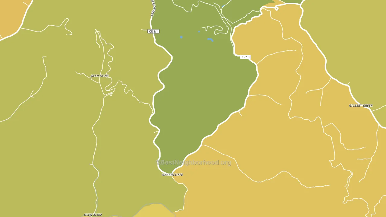 Wharncliffe, WV block-group voter-turnout map
