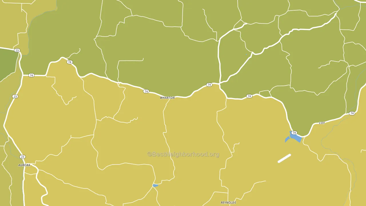 Wharton, AR block-group voter-turnout map