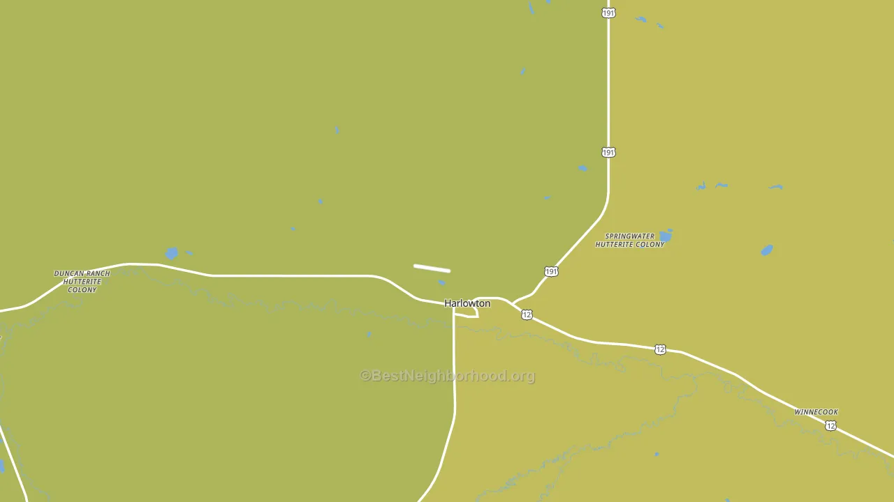 Wheatland County, MT block-group voter-turnout map