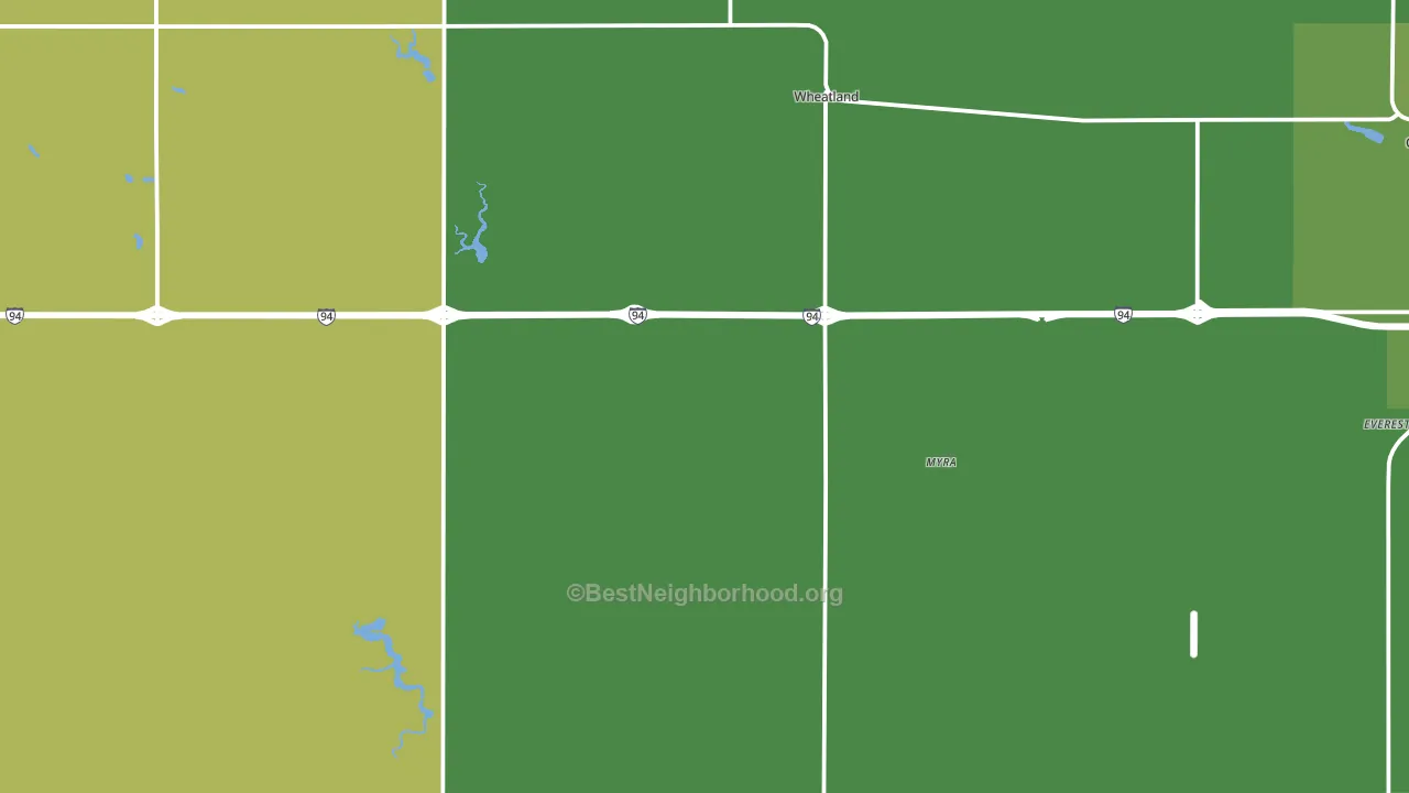 Wheatland, ND block-group voter-turnout map