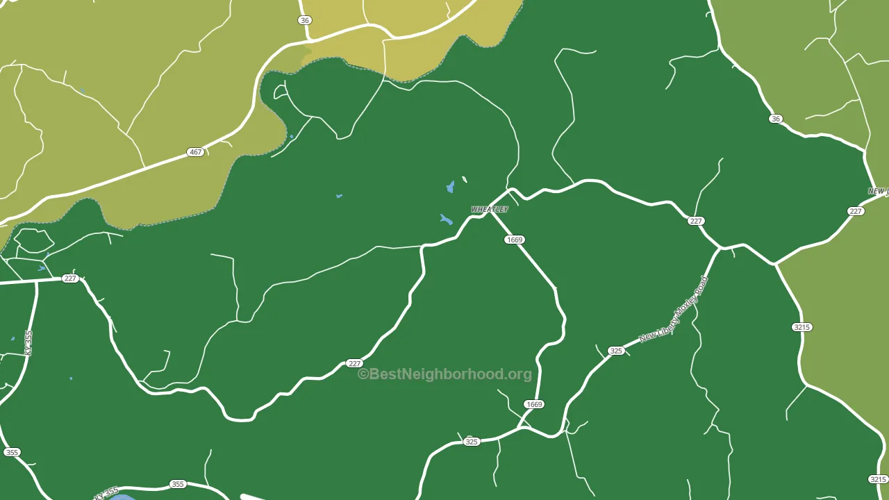 Wheatley, KY block-group voter-turnout map