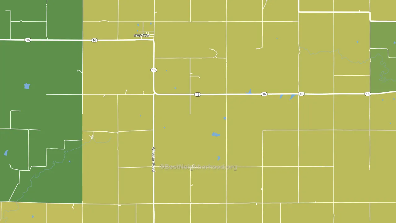 Wheaton, KS block-group voter-turnout map