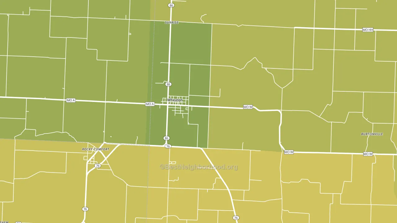 Wheaton, MO block-group voter-turnout map