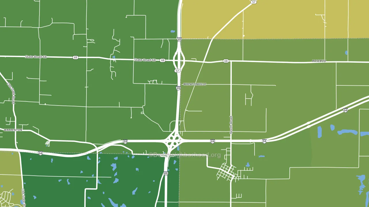 Wheatonville, IN block-group voter-turnout map