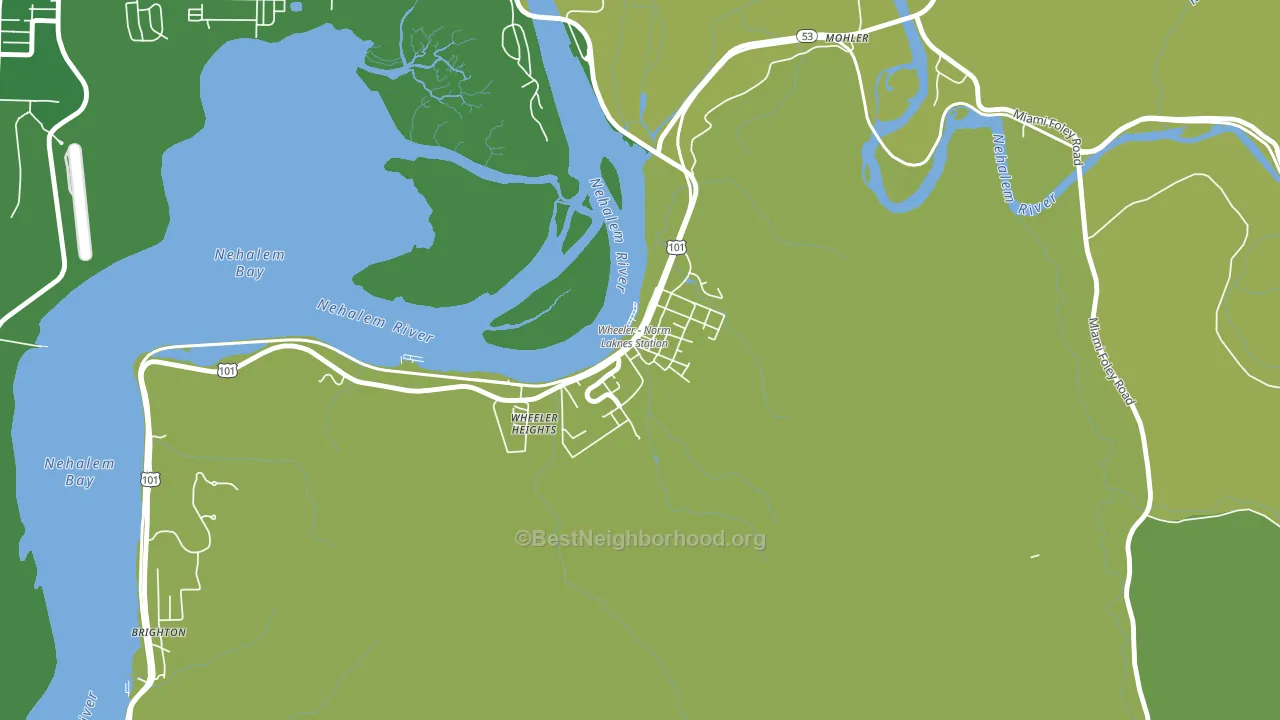 Wheeler, OR block-group voter-turnout map