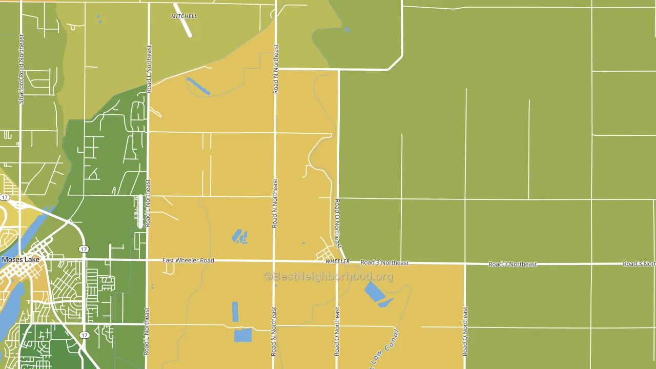 Wheeler, WA block-group voter-turnout map