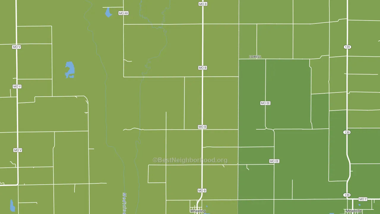 Wheeling, MO block-group voter-turnout map