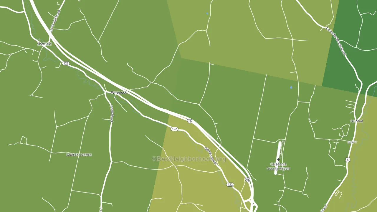 Wheelock, VT block-group voter-turnout map