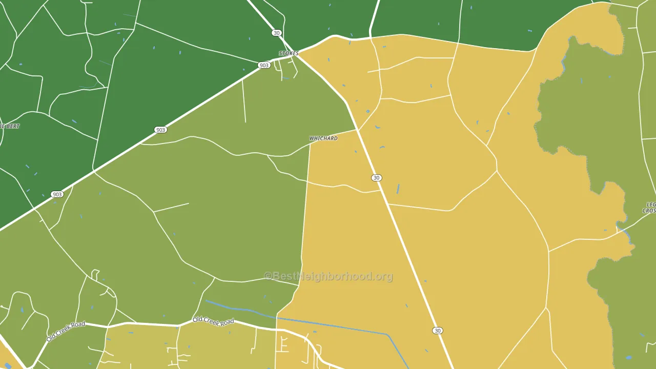 Whichard, NC block-group voter-turnout map
