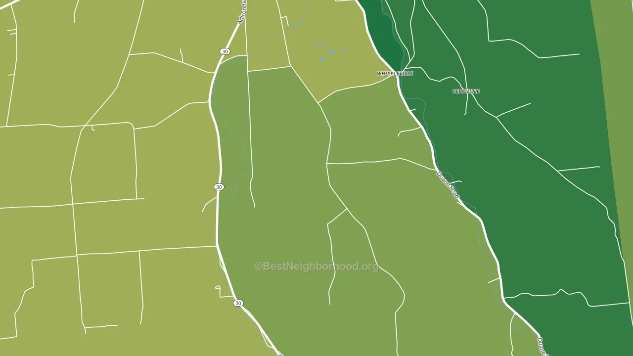 Whippleville, NY block-group voter-turnout map