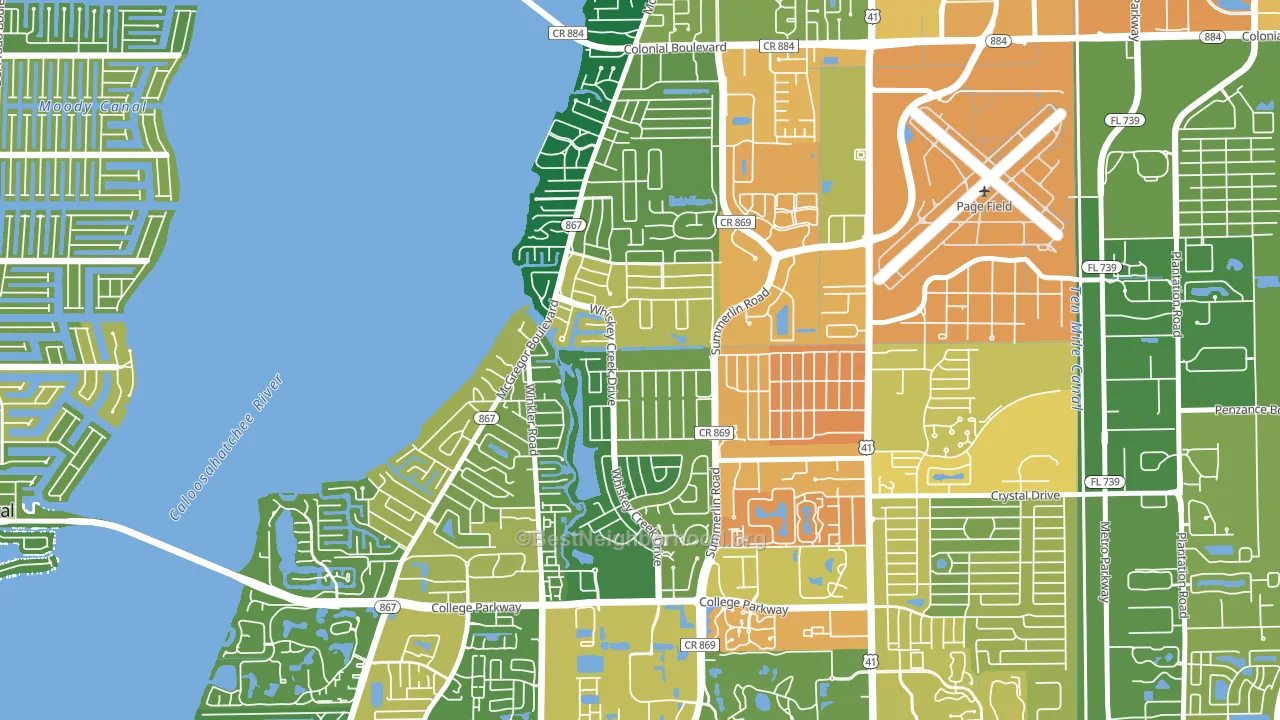 Whiskey Creek, FL block-group voter-turnout map