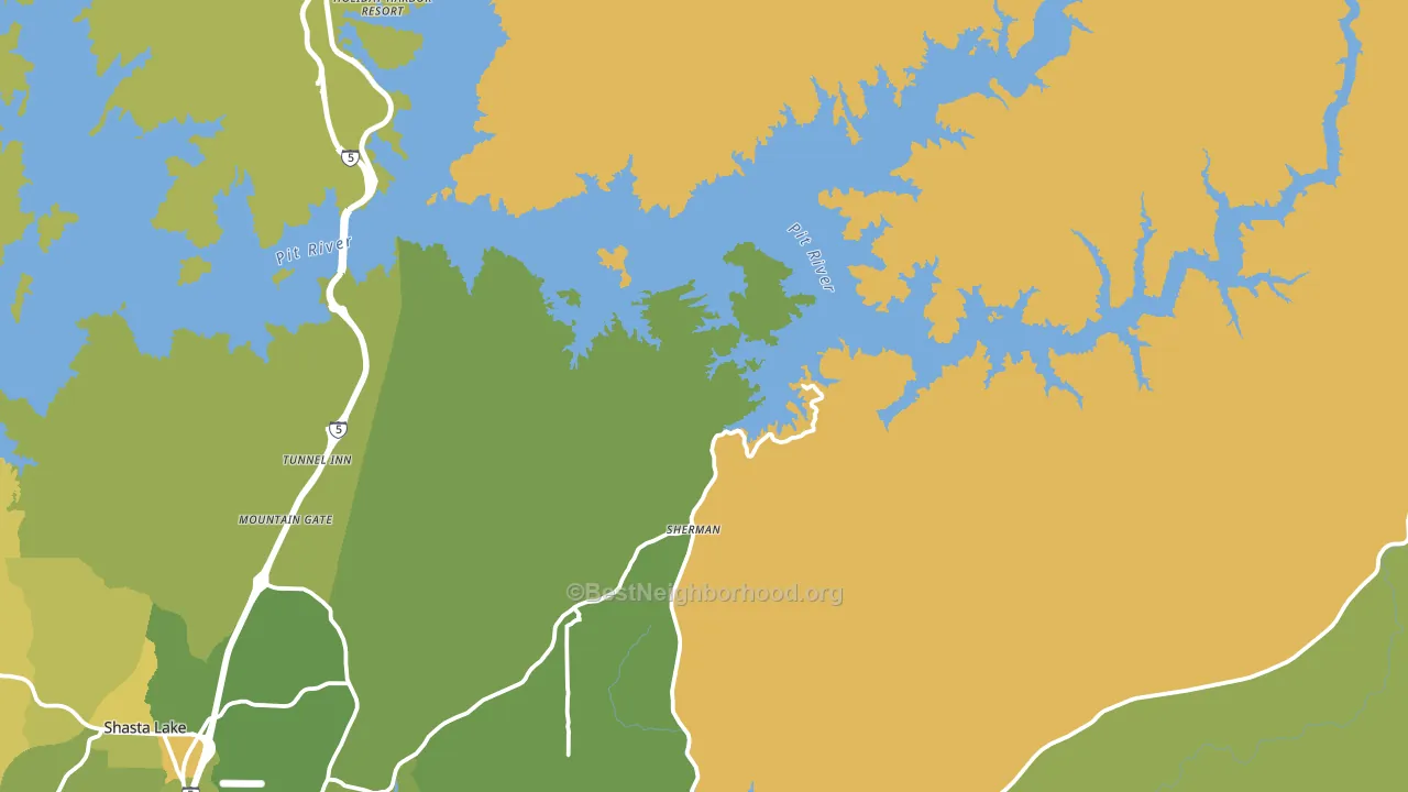 Whiskeytown, CA block-group voter-turnout map