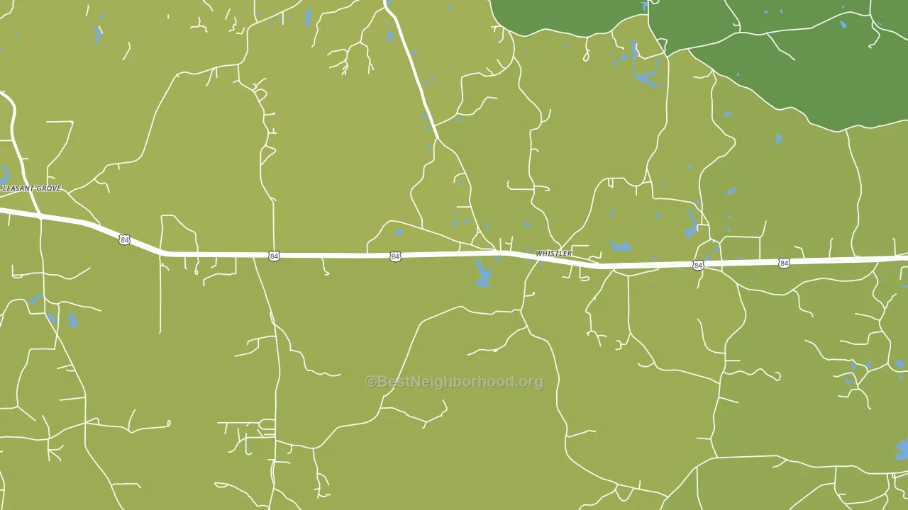 Whistler, MS block-group voter-turnout map