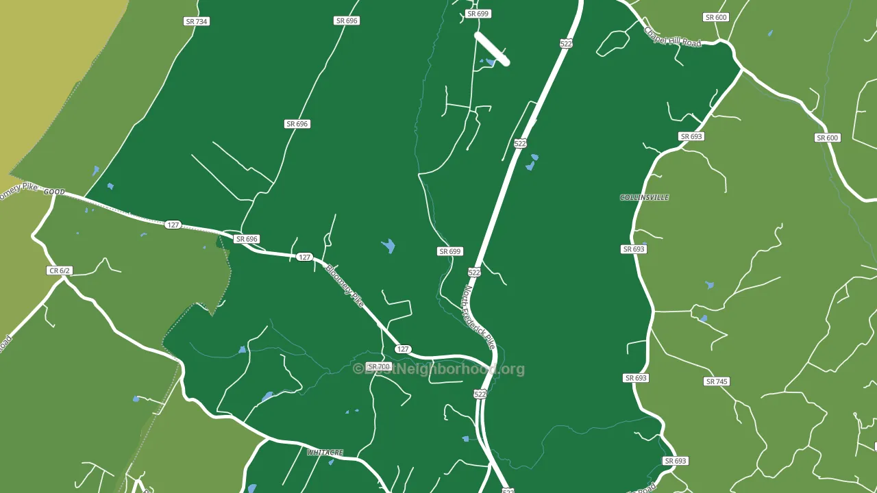 Whitacre, VA block-group voter-turnout map