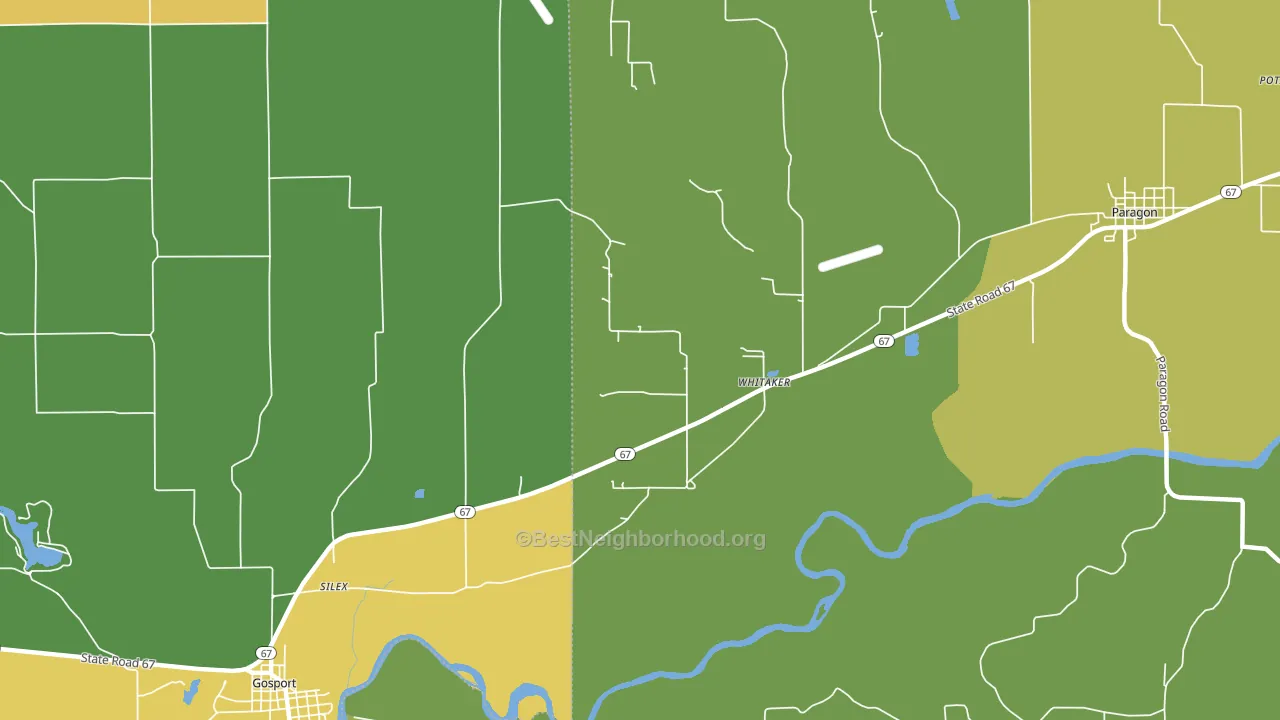 Whitaker, IN block-group voter-turnout map