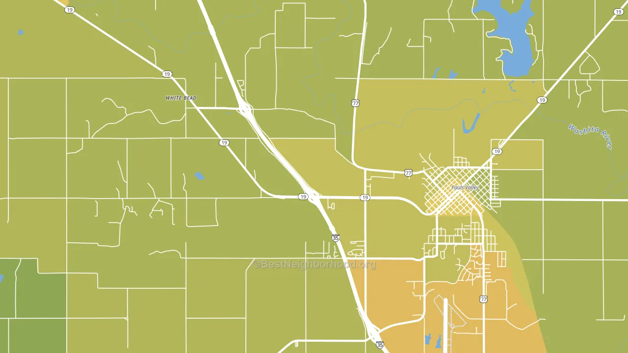 White Bead, OK block-group voter-turnout map