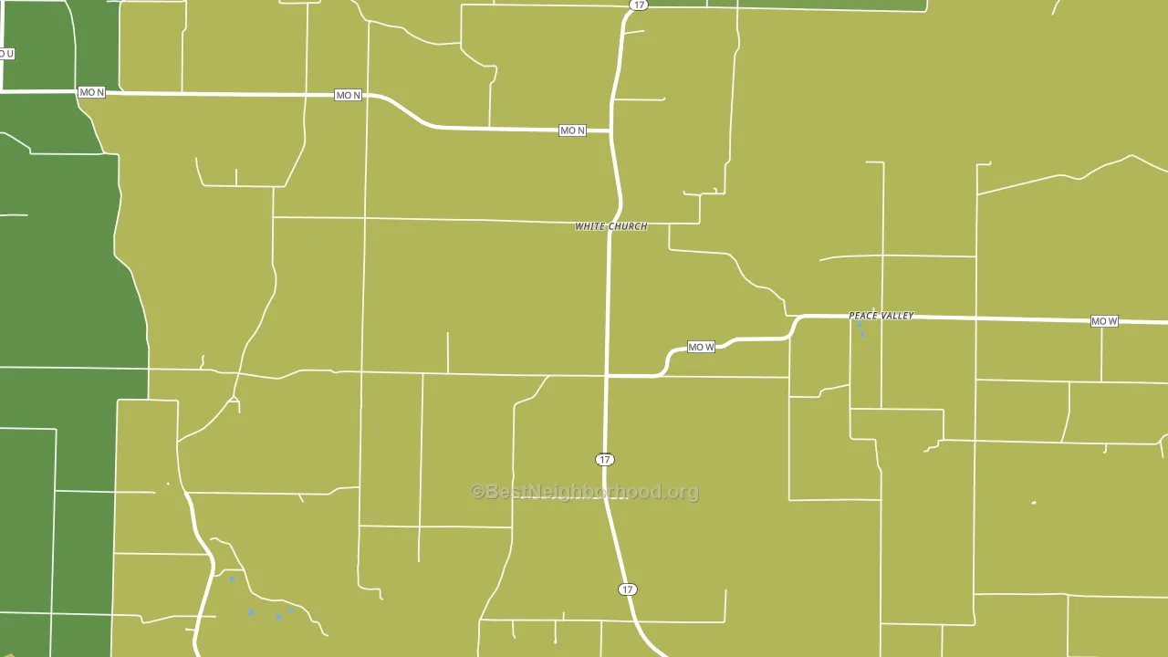 White Church, MO block-group voter-turnout map