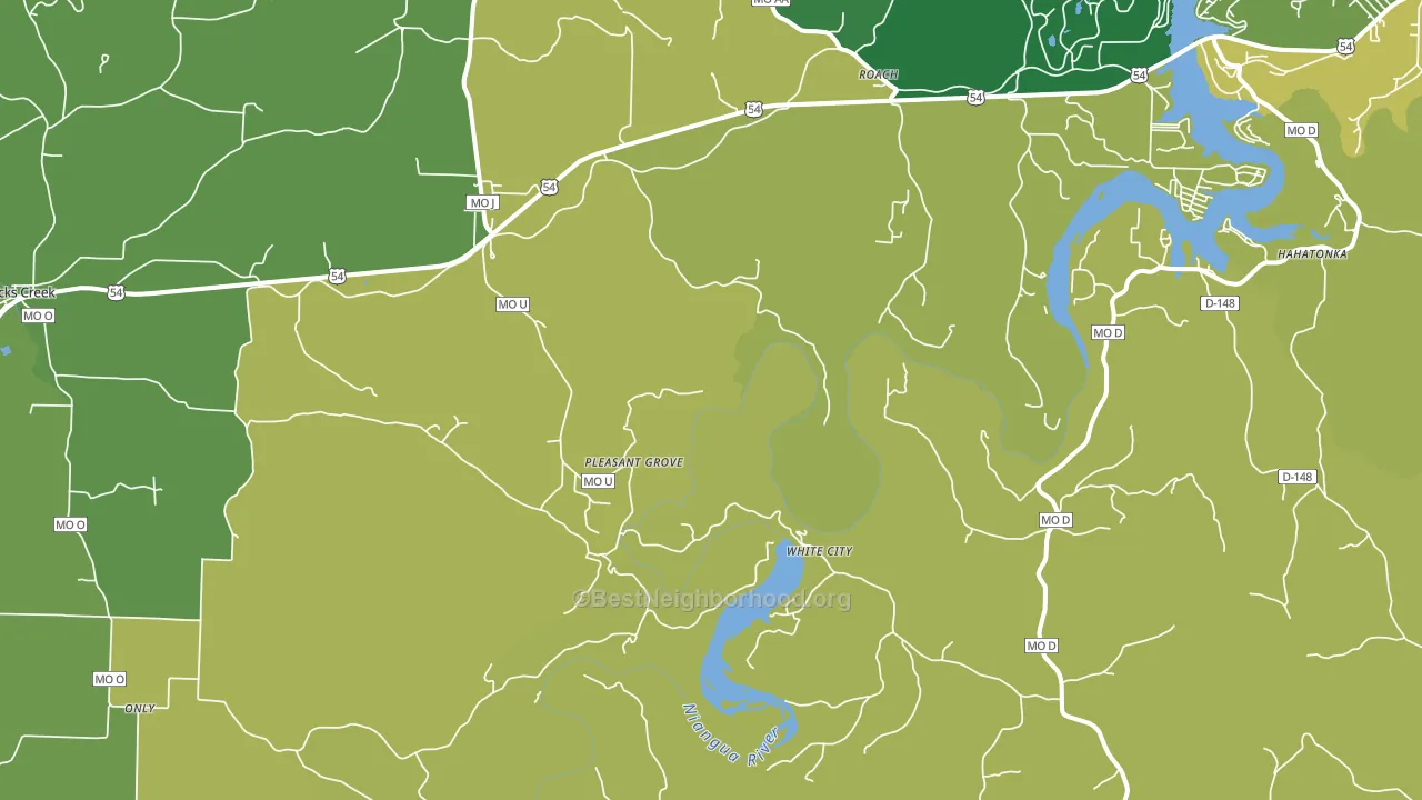White City, MO block-group voter-turnout map