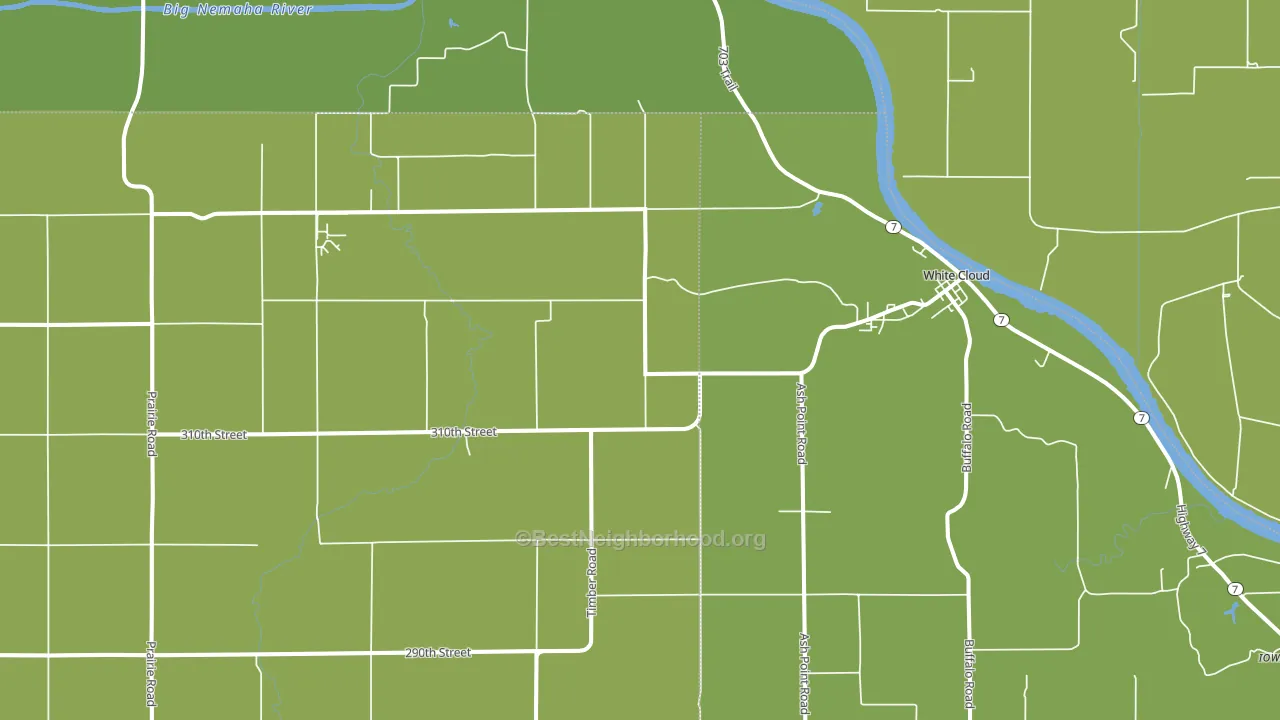 White Cloud, KS block-group voter-turnout map