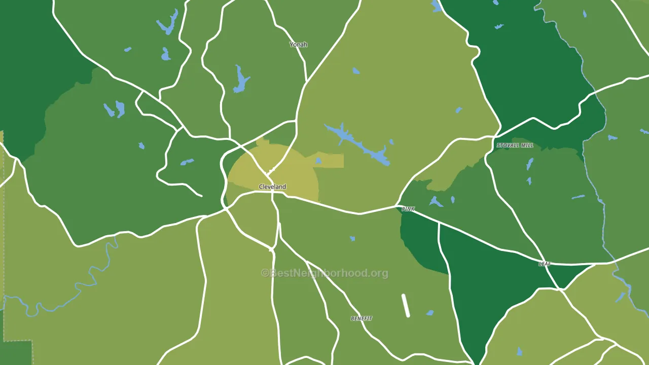 White County, GA block-group voter-turnout map