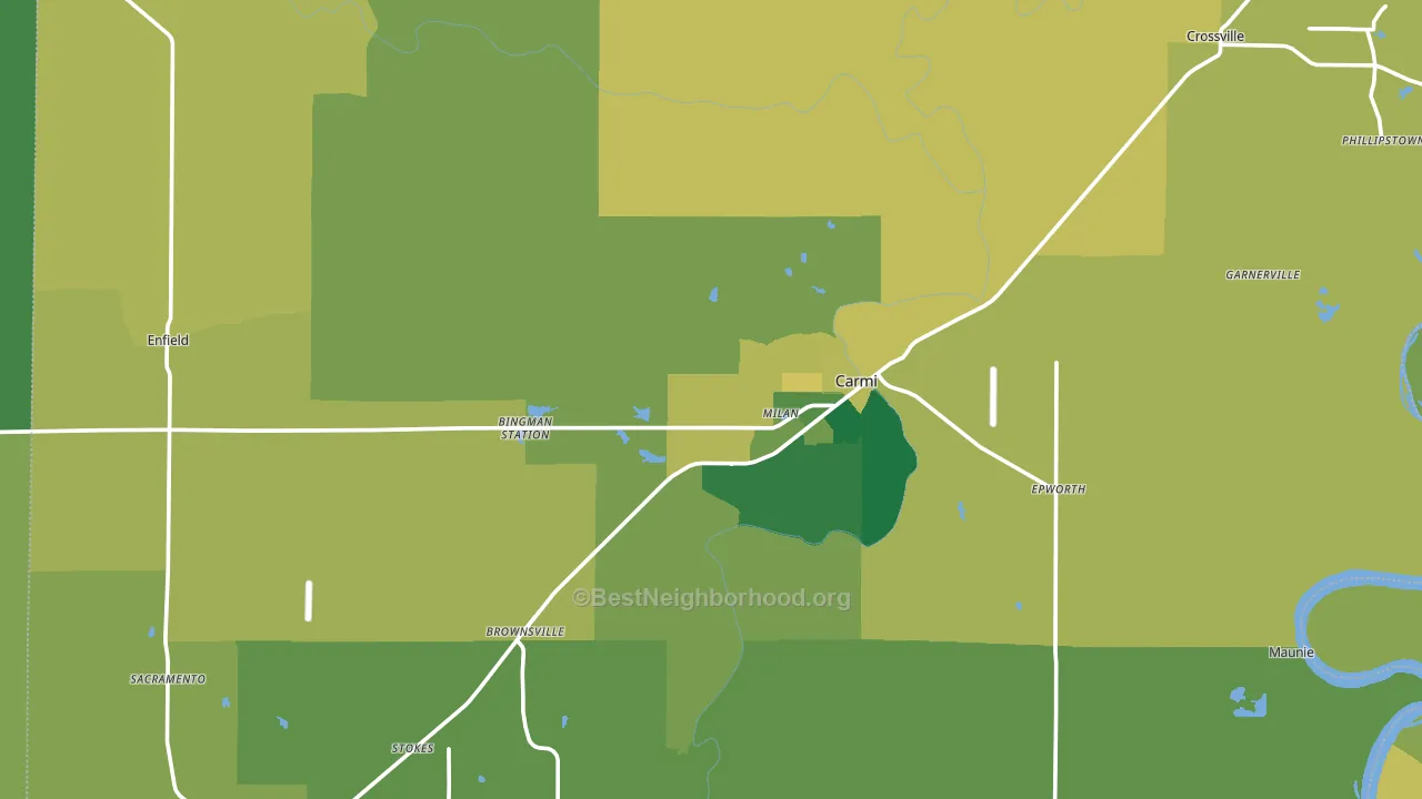 White County, IL block-group voter-turnout map