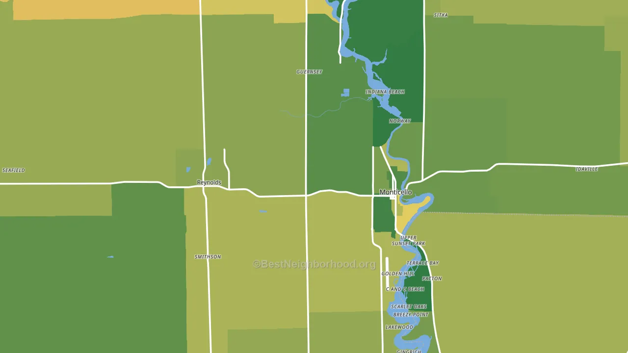 White County, IN block-group voter-turnout map