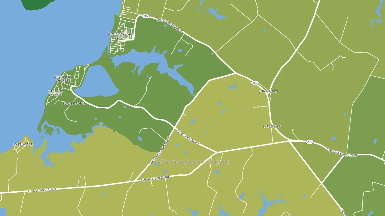 White Crystal Beach, MD block-group voter-turnout map