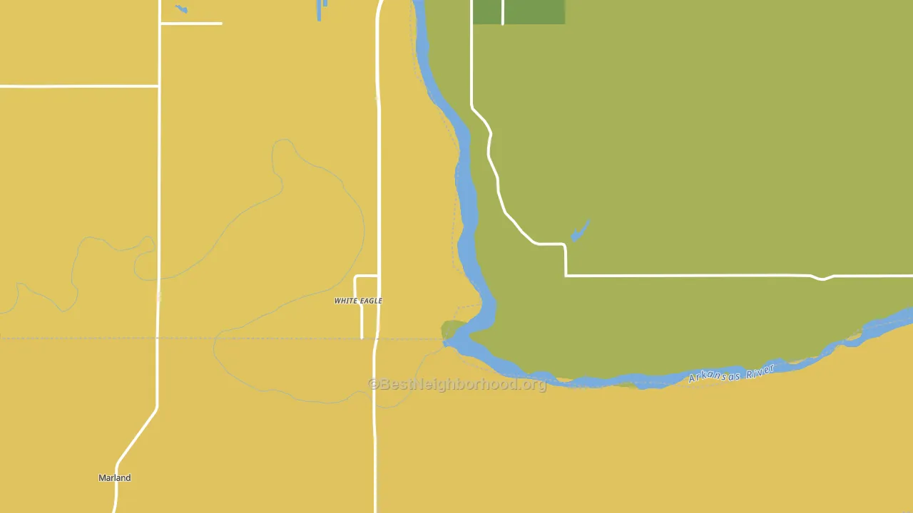 White Eagle, OK block-group voter-turnout map