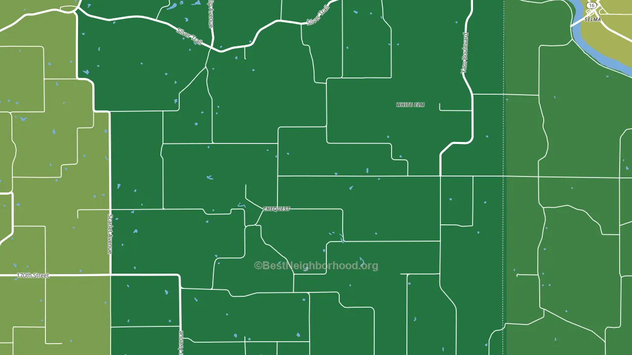 White Elm, IA block-group voter-turnout map
